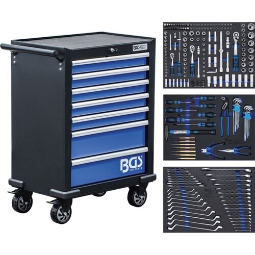 BGS Radionička Kolica s 7 Ladica i 263 Komada Alata - Model 4207 BP23 Cijene
