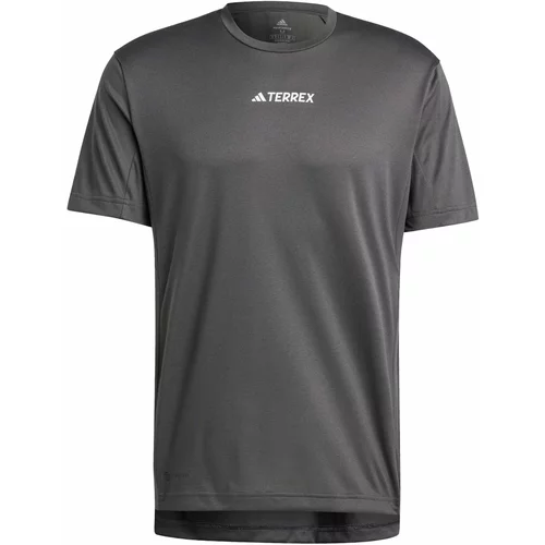 Adidas Funkcionalna majica črna / srebrna