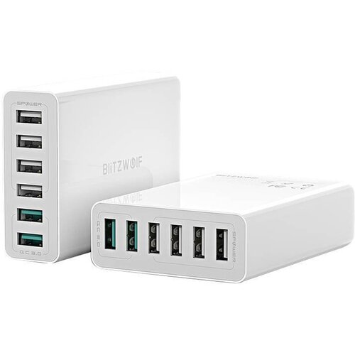 BlitzWolf polnilec BW-S15 EU, 60 W, QC 3.0, 6x USB-A Cene