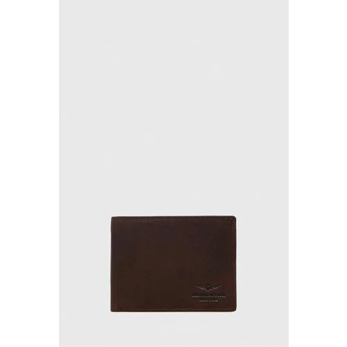 Aeronautica Militare Usnjena denarnica moški, rjava barva