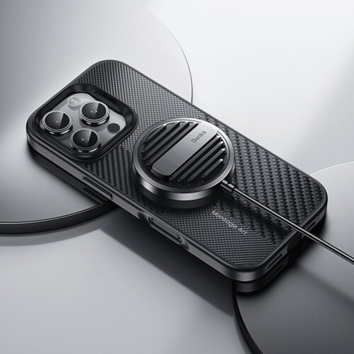 Benks Montage Magnetic Armor Pro kevlar metalni okvir 600D Case za iPhone 16 Plus crna Slike