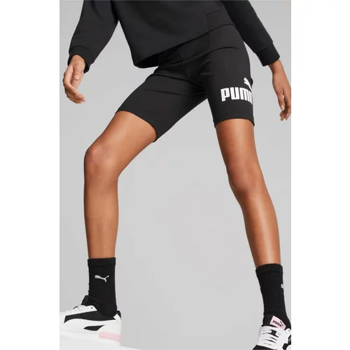 Puma Dječje kratke hlače ESS+ Logo Short Leggings G boja: crna, s tiskom