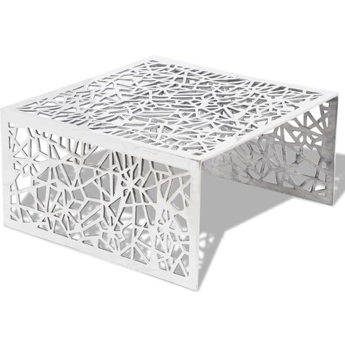  Stolić za Kavu Srebrni Geometrijski Dizajn Aluminij Cene