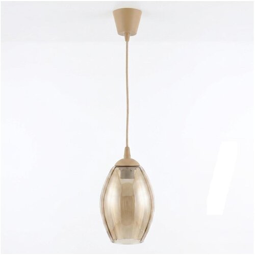 Brilagi LED luster na sajli R GLASS 1xE27/60W/230V prečnik 17 cm bež / zadimljeno bež Slike