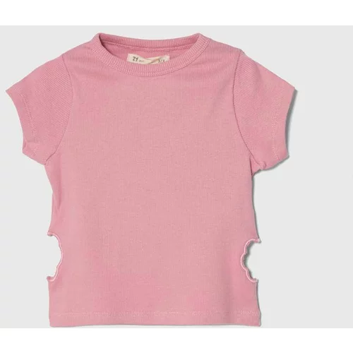 Zippy Otroška kratka majica roza barva