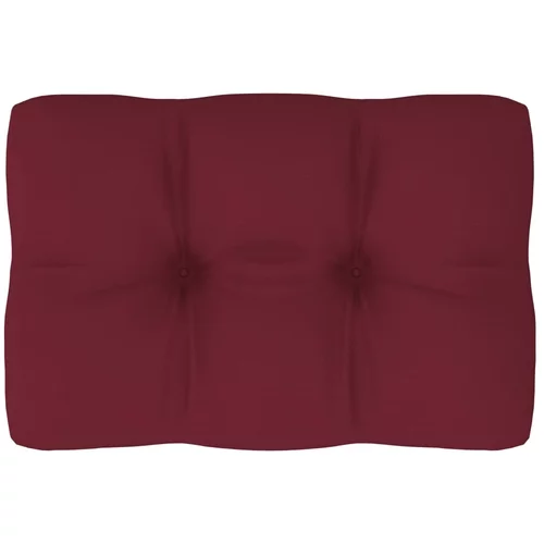 vidaXL Blazina za kavč iz palet vinsko rdeča 60x40x10 cm