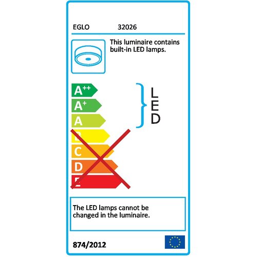 Eglo Cardito stropna svetilka 365 x 365 ↕ 75, (20475841) Slike