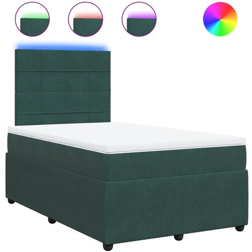 vidaXL Krevet box spring s madracem tamnozeleni 120x190 cm baršunasti Cijene