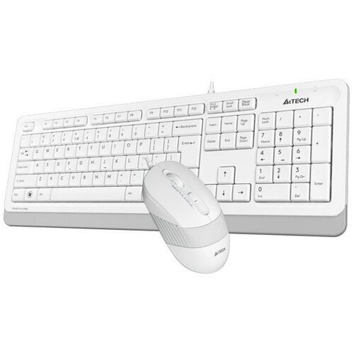 A4Tech F1010 USB US bela tastatura + USB beli miš Cene