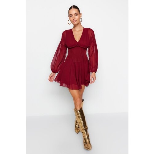 Trendyol Dress - Burgundy - Skater Cene