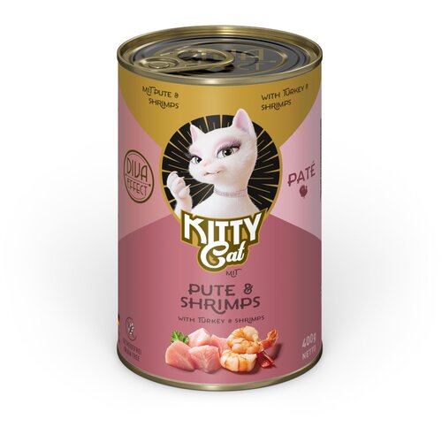  Kitty Cat Adult Pate 6 x 400 g - Puretina i &amp;scaron;kampi Slike