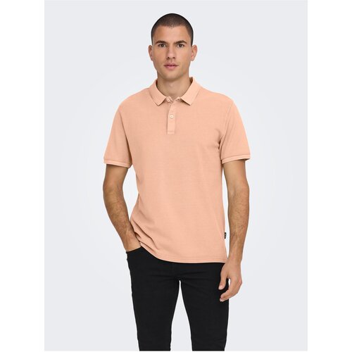 Only Apricot Men's Basic Polo T-Shirt & SONS Travis - Men Cene