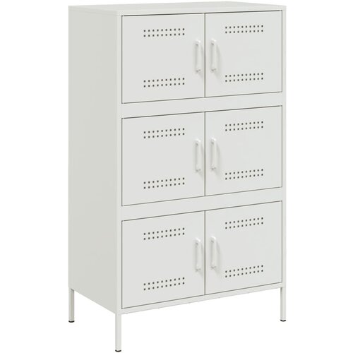 Maison Chic Visoka omara - Komoda - Predalnik bela 68x39x113 cm jeklo, (21717480) Slike
