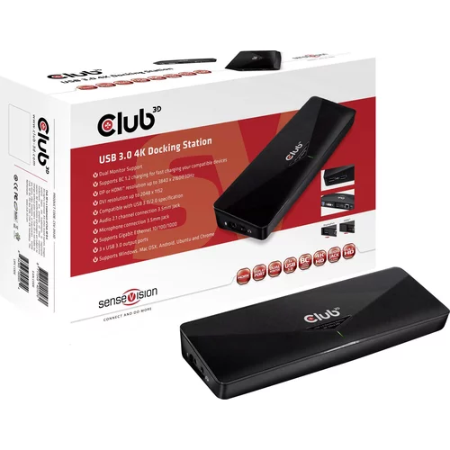 Club3d CSV-3103D USB adapter črna, (20426521)