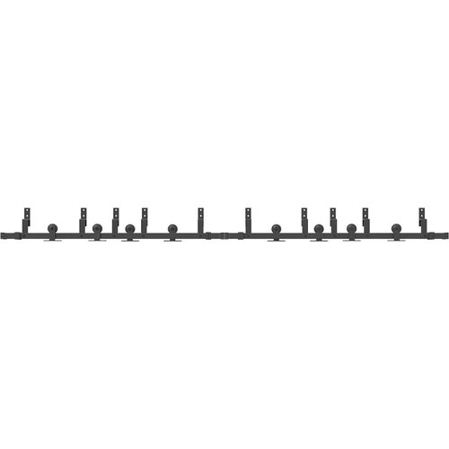 VidaXL Pribor za klizna vrata 152,5 cm čelični crni Slike