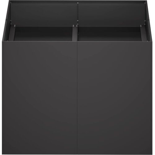  Vrtna saksija Crna 80 x 80 x 60 cm Čelična vrata Slike