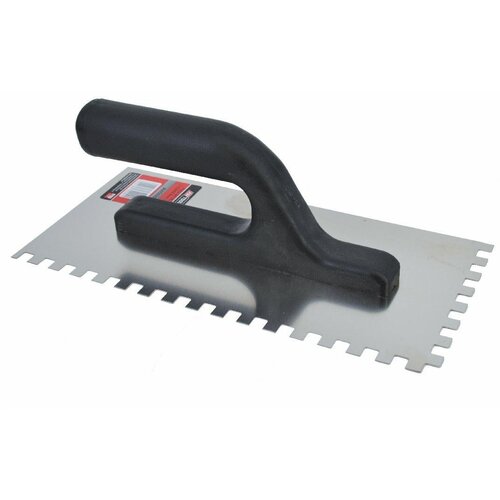  INOX zidarska lopatica nazubljena 270mm - PVC dr&amp;scaron;ka Slike