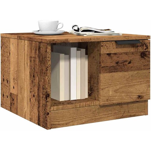 vidaXL Stolić za kavu boja staro drvo 50x50x36 cm konstruiranog drva Cijene