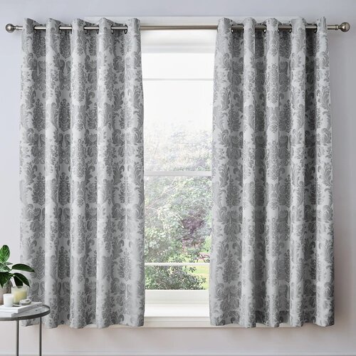 Catherine Lansfield Sive zavese iz damasta v kompletu 2 ks 168x229 cm Damask Jacquard &amp;ndash; Slike