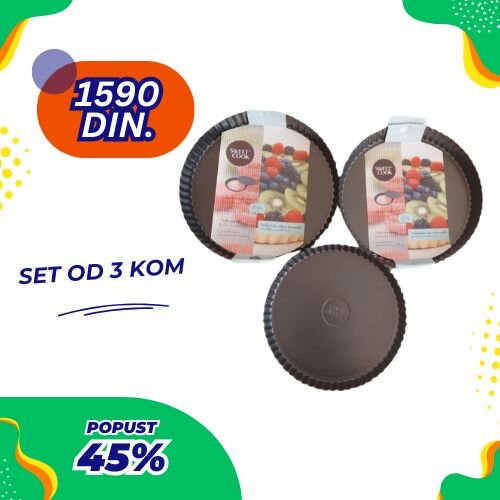 Zotrix Chicha set 3 kom - kalupi za picu i slatke i slane pite Slike