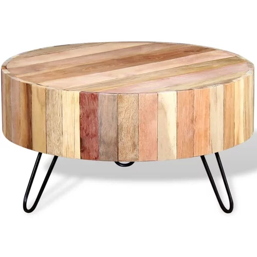  Klubska mizica iz trdnega predelanega lesa