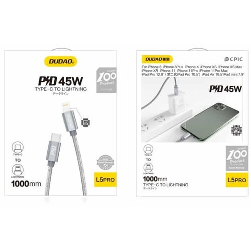  USB Type C-Lightning kabel Power Delivery 45W 5A 1m Cene