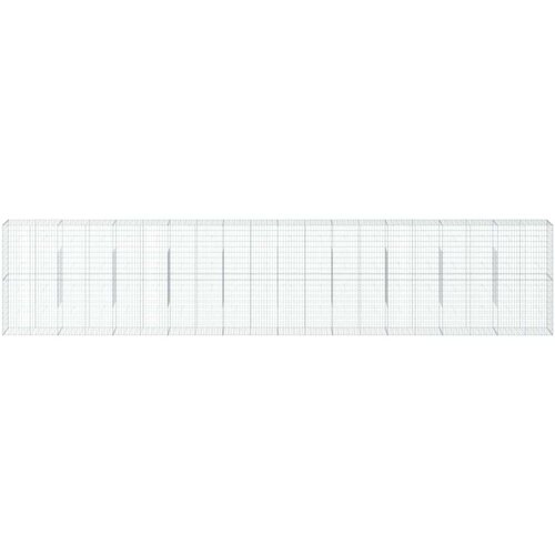 VidaXL Gabionska ko&amp;scaron;ara s poklopcem 1000x50x200 cm pocinčano željezo Slike