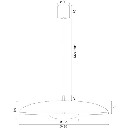  Argon 8868 - LED luster na lanku BOLTON LED/12,5W/230V 3000K crna Slike
