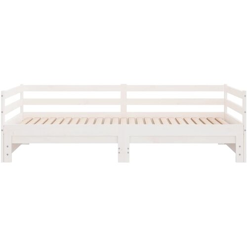  Dnevni ležaj na izvlačenje bijeli od borovine 2 x (90 x 200) cm Slike