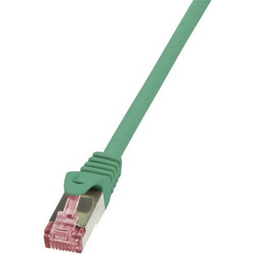 Logilink CQ2045S RJ45 omrežni kabel\, Patch kabel CAT 6 S/FTP 1.50 m zelena ognjevaren\, z za&scaron;čitnim zapornim zatičem 1 kos, (20418499) Cene