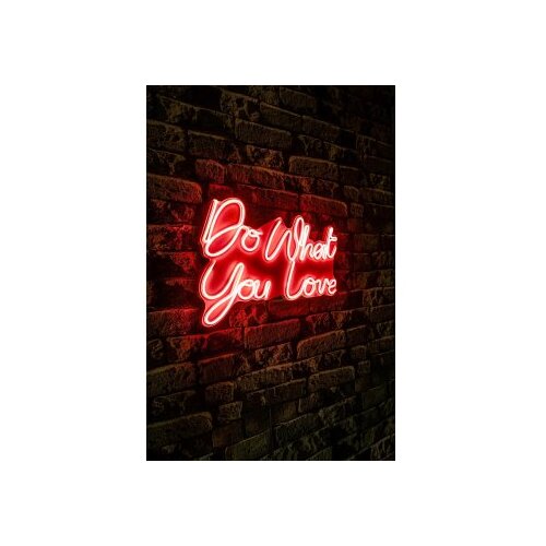 WALLXPERT dekorativna plastična led rasveta do what you love red Slike