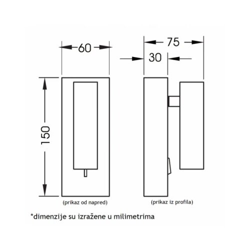  LED SVETILJKA JM-063 ZIDNA 3W 3000K NIKL Cene