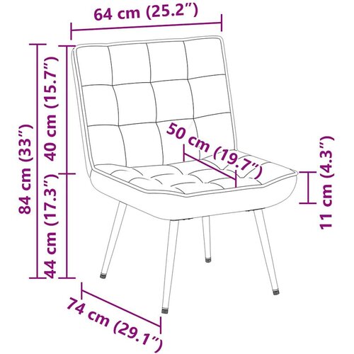 vidaXL Stolica za opuštanje smeđa 64x74x84 cm baršun Cene