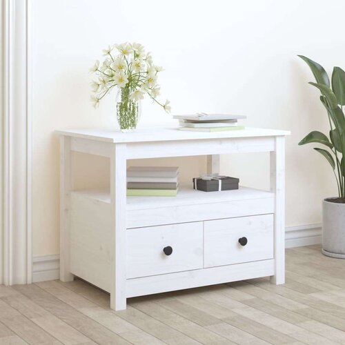  Stolić za kavu bijeli 71 x 49 x 55 cm od masivne borovine Cijene