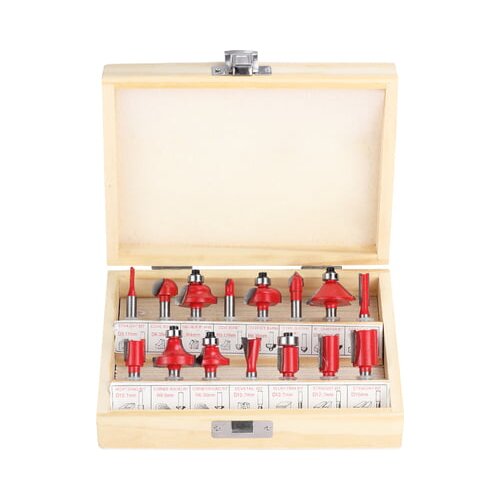  6.35mm Milling Bits for Woodworking - Set of 15 Cene
