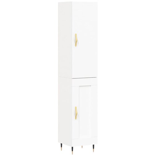 Maison Chic Visoka omara - Komoda - Predalnik bela 34,5x34x180 cm inženirski les, (21719664) Slike