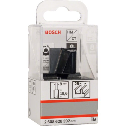 Bosch ravno glodalo, 8 mm, D1 25 mm, L 19,6 mm, G 51 mm Slike