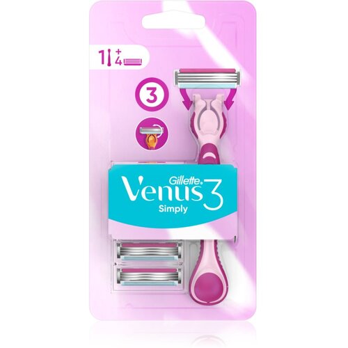Gillette Venus Simply Ženska britvica 4 n&amp;aacute;hradn&amp;iacute; hlavice Slike