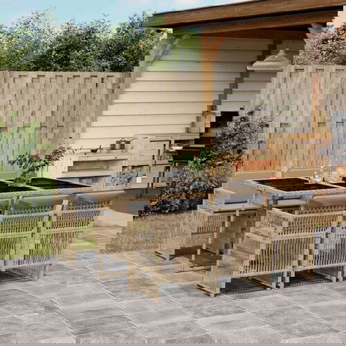  7-dijelni vrtni blagovaonski set od poliratana s jastucima bež Cijene