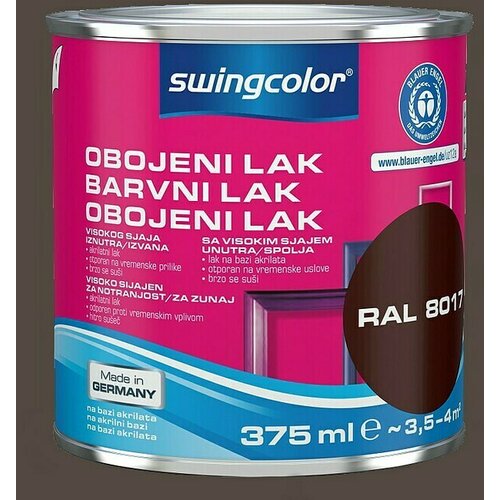 SWINGCOLOR Barvni lak 2v1 Swingcolor (čokoladno rjava, sijaj, 375 ml) Slike