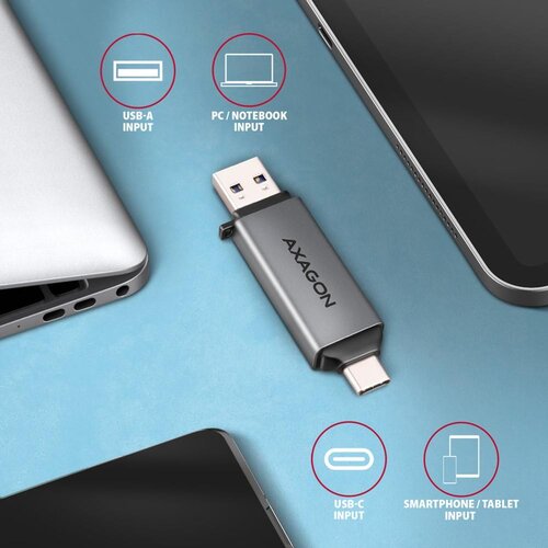 Axagon CR USB 3.2 Gen 1, SD, microSD, CRE-DAC, AXA Slike