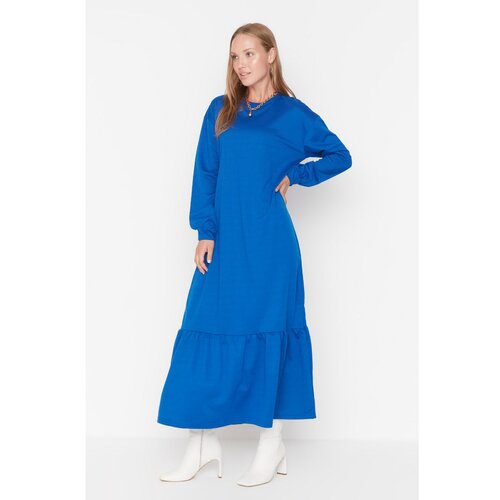 Trendyol Saks Ruffle Detailed Knitted Dress Slike
