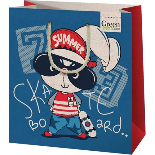Cardex green grass skateboard kuni s uzorkom zečeva, srednje veličine poklon torba 18x10x23cm Cijene