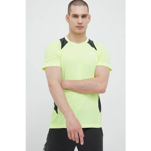 The North Face Sportska majica kratkih rukava Glacier boja: žuta, s uzorkom