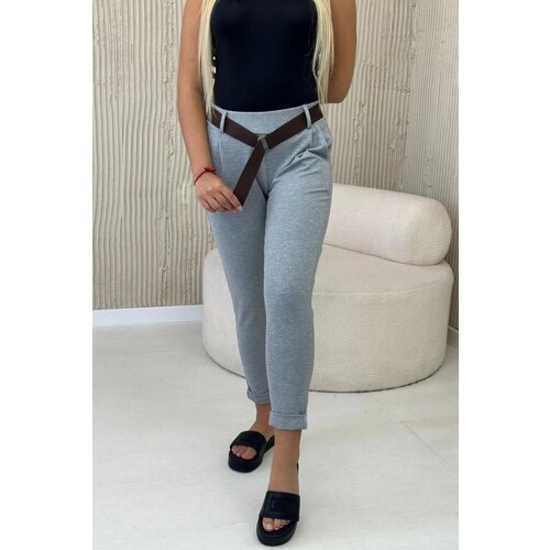 Kesi Punto Milano winter pants with belt gray Slike