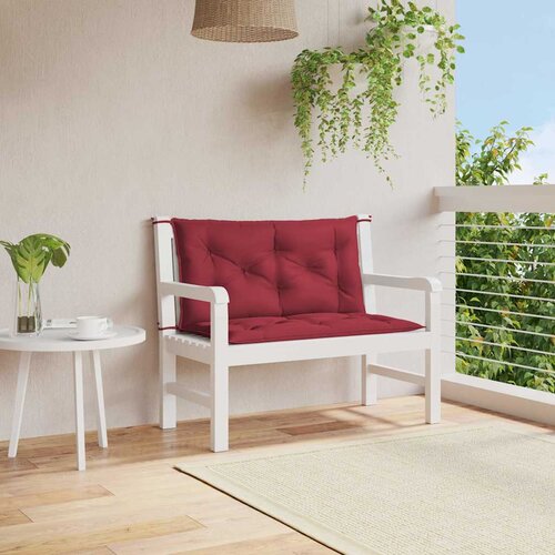  Jastuk za vrtnu klupu boja vina 100x(50+50)x7 cm tkanina Oxford Cijene