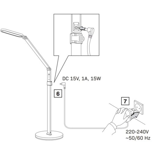  led prigu&amp;scaron;iva dodirna podna lampa ferrara LED/13W/230V 3000/4000/6000K bela Slike