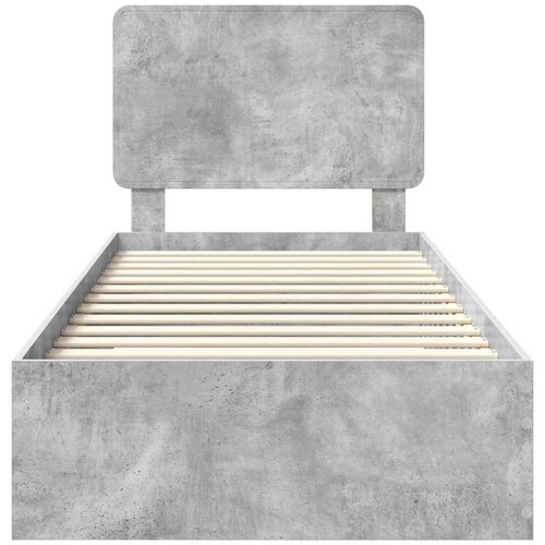  Okvir za krevet s uzglavljem Betonski sivi 75 x 190 cm Slike