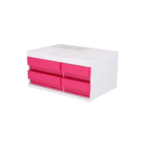 Deli stoni organizer abs, 4 fioke, 4 odeljka - pink EZ25040 Cene