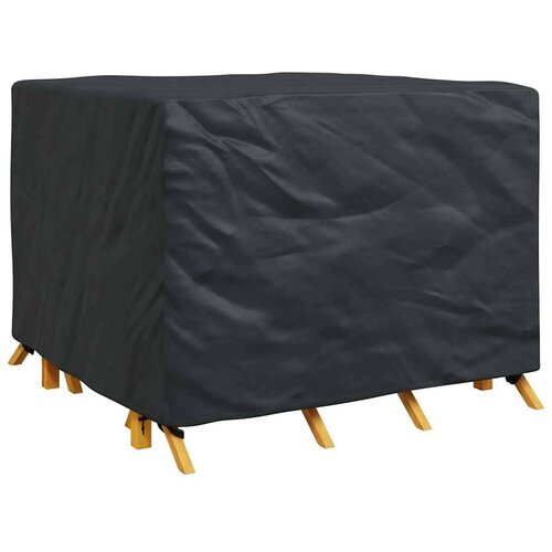 VidaXL Pokrov za vanjski namje&amp;scaron;taj Crna 135 x 135 x 90 cm 210D tkanina Slike